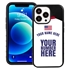 Personalized USA Soccer Jersey Case for iPhone 13 Pro (Black Case, Black Silicone)
