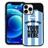 Personalized Argentina Soccer Jersey Case for iPhone 13 Pro Max (Black Case, Black Silicone)
