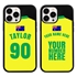 Personalized Australia Soccer Jersey Case for iPhone 13 Pro Max - Hybrid - (Black Case, Black Silicone)
