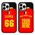 Personalized Belgium Soccer Jersey Case for iPhone 13 Pro Max - Hybrid - (Black Case, Black Silicone)
