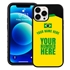 Personalized Brazil Soccer Jersey Case for iPhone 13 Pro Max - Hybrid - (Black Case, Black Silicone)
