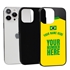 Personalized Brazil Soccer Jersey Case for iPhone 13 Pro Max - Hybrid - (Black Case, Black Silicone)
