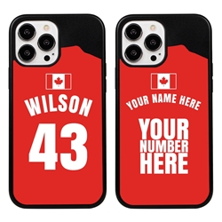 
Personalized Canada Soccer Jersey Case for iPhone 13 Pro Max - Hybrid - (Black Case, Black Silicone)