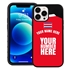Personalized Costa Rica Soccer Jersey Case for iPhone 13 Pro Max - Hybrid - (Black Case, Black Silicone)
