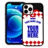 Personalized Croatia Soccer Jersey Case for iPhone 13 Pro Max (Black Case, Black Silicone)

