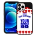 Personalized Croatia Soccer Jersey Case for iPhone 13 Pro Max - Hybrid - (Black Case, Black Silicone)
