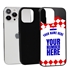 Personalized Croatia Soccer Jersey Case for iPhone 13 Pro Max - Hybrid - (Black Case, Black Silicone)
