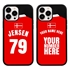 Personalized Denmark Soccer Jersey Case for iPhone 13 Pro Max - Hybrid - (Black Case, Black Silicone)
