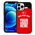 Personalized Denmark Soccer Jersey Case for iPhone 13 Pro Max - Hybrid - (Black Case, Black Silicone)
