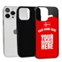 Personalized Denmark Soccer Jersey Case for iPhone 13 Pro Max - Hybrid - (Black Case, Black Silicone)
