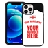 Personalized England Soccer Jersey Case for iPhone 13 Pro Max - Hybrid - (Black Case, Black Silicone)
