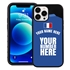 Personalized France Soccer Jersey Case for iPhone 13 Pro Max (Black Case, Black Silicone)
