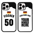 Personalized Germany Soccer Jersey Case for iPhone 13 Pro Max (Black Case, Black Silicone)
