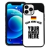 Personalized Germany Soccer Jersey Case for iPhone 13 Pro Max (Black Case, Black Silicone)
