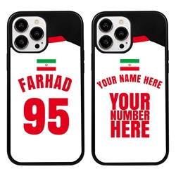 
Personalized Iran Soccer Jersey Case for iPhone 13 Pro Max - Hybrid - (Black Case, Black Silicone)