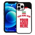 Personalized Iran Soccer Jersey Case for iPhone 13 Pro Max - Hybrid - (Black Case, Black Silicone)

