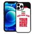 Personalized Iran Soccer Jersey Case for iPhone 13 Pro Max (Black Case, Black Silicone)
