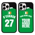 Personalized Ireland Soccer Jersey Case for iPhone 13 Pro Max (Black Case, Black Silicone)
