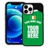 Personalized Ireland Soccer Jersey Case for iPhone 13 Pro Max - Hybrid - (Black Case, Black Silicone)
