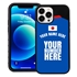 Personalized Japan Soccer Jersey Case for iPhone 13 Pro Max - Hybrid - (Black Case, Black Silicone)
