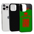 Personalized Morocco Soccer Jersey Case for iPhone 13 Pro Max - Hybrid - (Black Case, Black Silicone)
