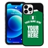 Personalized Nigeria Soccer Jersey Case for iPhone 13 Pro Max - Hybrid - (Black Case, Black Silicone)
