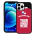 Personalized Panama Soccer Jersey Case for iPhone 13 Pro Max - Hybrid - (Black Case, Black Silicone)
