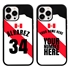Personalized Peru Soccer Jersey Case for iPhone 13 Pro Max (Black Case, Black Silicone)

