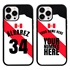 Personalized Peru Soccer Jersey Case for iPhone 13 Pro Max - Hybrid - (Black Case, Black Silicone)
