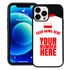 Personalized Poland Soccer Jersey Case for iPhone 13 Pro Max - Hybrid - (Black Case, Black Silicone)
