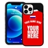 Personalized Russia Soccer Jersey Case for iPhone 13 Pro Max - Hybrid - (Black Case, Black Silicone)
