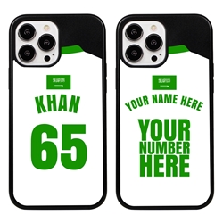 
Personalized Saudi Arabia Soccer Jersey Case for iPhone 13 Pro Max - Hybrid - (Black Case, Black Silicone)