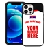 Personalized Serbia Soccer Jersey Case for iPhone 13 Pro Max (Black Case, Black Silicone)
