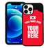 Personalized South Korea Soccer Jersey Case for iPhone 13 Pro Max - Hybrid - (Black Case, Black Silicone)

