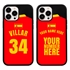 Personalized Spain Soccer Jersey Case for iPhone 13 Pro Max - Hybrid - (Black Case, Black Silicone)
