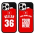 Personalized Switzerland Soccer Jersey Case for iPhone 13 Pro Max - Hybrid - (Black Case, Black Silicone)
