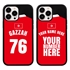 Personalized Tunisia Soccer Jersey Case for iPhone 13 Pro Max - Hybrid - (Black Case, Black Silicone)
