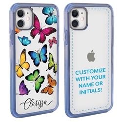 
Personalized Insects Case for iPhone 11 – Clear – Rainbow Butterflies
