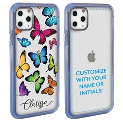 
Personalized Insects Case for iPhone 11 Pro – Clear – Rainbow Butterflies