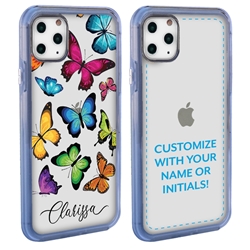 
Personalized Insects Case for iPhone 11 Pro – Clear – Rainbow Butterflies