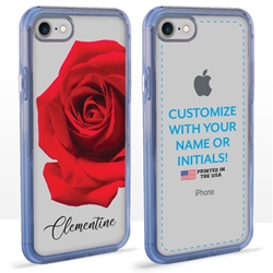 
Personalized Floral Case for iPhone 7 / 8 / SE – Clear – Big Beautiful Rose