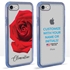Personalized Floral Case for iPhone 7 / 8 / SE – Clear – Big Beautiful Rose
