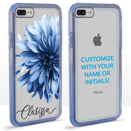 Personalized Floral Case for iPhone 7 Plus / 8 Plus – Clear – Big Beautiful Dahlia
