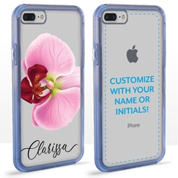
Personalized Floral Case for iPhone 7 Plus / 8 Plus – Clear – Big Beautiful Orchid
