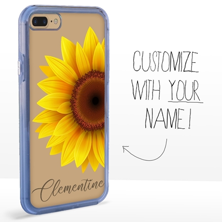 Personalized Floral Case for iPhone 7 Plus / 8 Plus – Clear – Big Beautiful Sunflower

