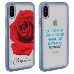 
Personalized Floral Case for iPhone X / XS – Clear – Big Beautiful Rose