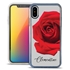 Personalized Floral Case for iPhone X / XS – Clear – Big Beautiful Rose
