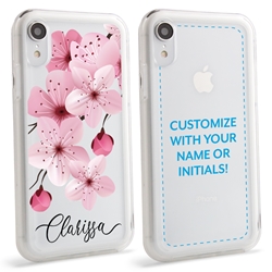 
Personalized Floral Case for iPhone XR – Clear – Big Beautiful Cherry Blossom