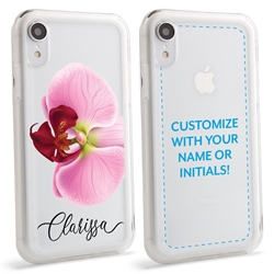 
Personalized Floral Case for iPhone XR – Clear – Big Beautiful Orchid
