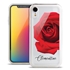 Personalized Floral Case for iPhone XR – Clear – Big Beautiful Rose
